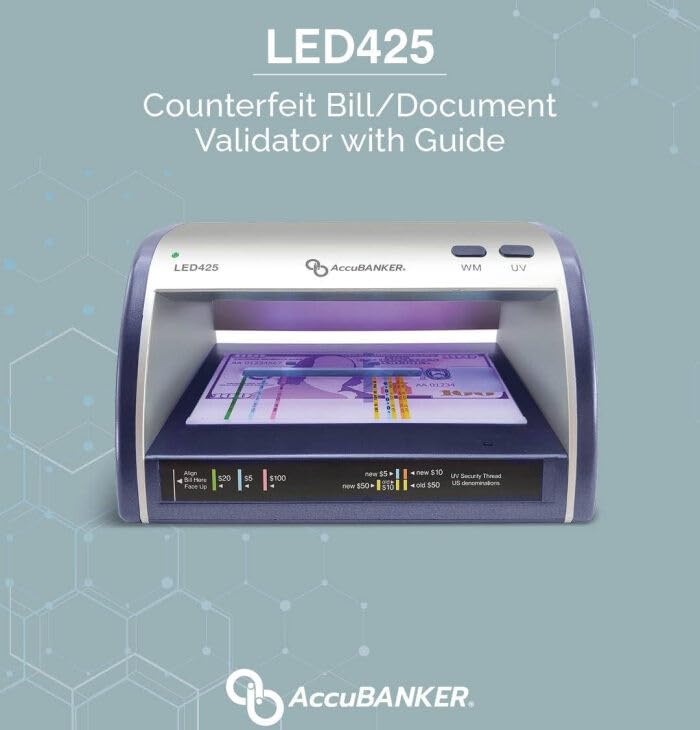AccuBANKER LED425 Cash and Card Counterfeit Detector, 3 Point - style: LED425