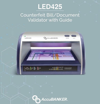 AccuBANKER LED425 Cash and Card Counterfeit Detector, 3 Point - style: LED425
