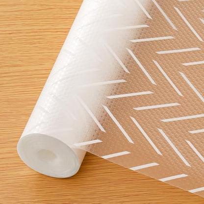 Cooyes Shelf and Drawer Liner for Kitchen Cabinets – Non-Adhesive - color: Alabaster White, size: 17.5"W x 360"L