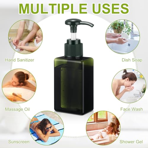 Domensi 24 Pcs 3.4 oz Pump Bottle Mini Travel Bottles, Dark Green - color: Dark Green