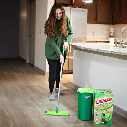 Libman Rinse 'n Wring Mop and Bucket System, 1 Microfiber Pad Included - style: 1 Pad