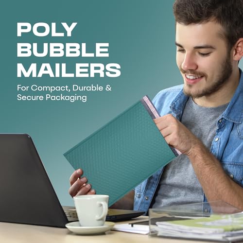 Green Bubble Mailers 4x8, Self Seal Poly Padded Envelopes #000, 500 Pack - color: Green, size: 4"x8" / 500 Pack