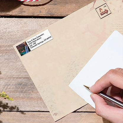 Magnificent Vistas Small Return Address Labels (8 Designs) - Set of 240 2" x 5/8" Self-Adhesive, Flat-Sheet Labels - style: Vistas