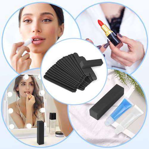 Cositina 100 Pack 0.78 * 0.78 * 3.34 inch Kraft Paper Lipstick Box Rectangle Lip Balm Kraft Boxes Essence Oil Bottle Packaging Organzier for Makeup Sample Tube Storage DIY Gifts - Black - color: Black