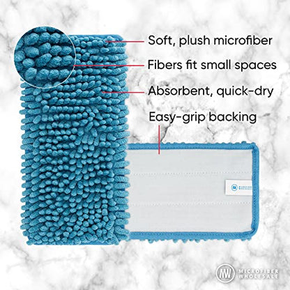 10" Mucho Microfiber Mop System - Mops for Floor Cleaning - Hardwood Floor Mop for Tile, Laminate, Wood, Vinyl Floors | Washable Pads | Dry & Wet Mopping - Microfiber Wholesale - size: 10" Kit