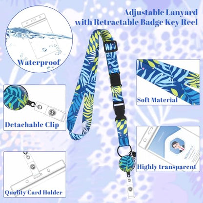 3 Pack Cruise Lanyards with Badge Reels, Holders & Phone Tether Tabs - color: Style B