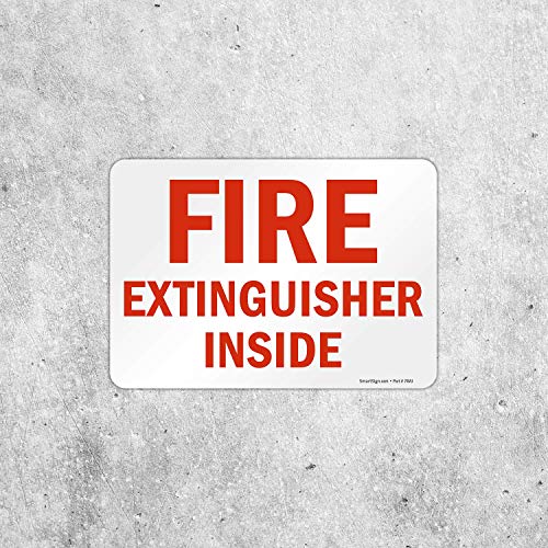 SmartSign - S-1681-EU-10 "Fire Extinguisher Inside" Label | 7" x 10" Laminated Vinyl - size: 7" x 10" Laminated Vinyl