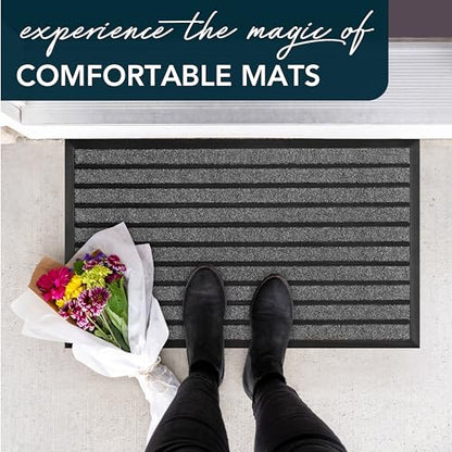 ubdyo Extra Durable Door Mat Outside Entrance (36" x 24", Bright Grey) - color: Bright Grey, size: 36" x 24" (Rectangular)