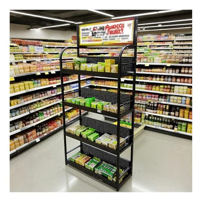 31.4"W x 67"H 4-Tier Retail Store Display Shelves for Supermarkets