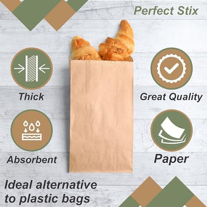 Perfect Stix 2lb Brown Paper Bags- Package of 500ct - size: 2lb - 500ct, style: Brown