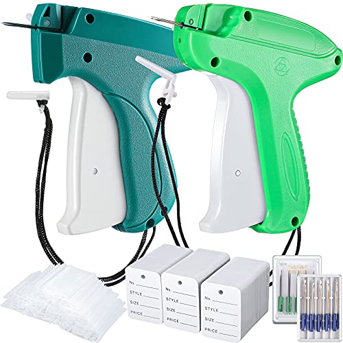 Honoson 1112 Pcs 2 Price Tagging Gun for Clothing, Green, Light Green - color: Dark Green, Light Green