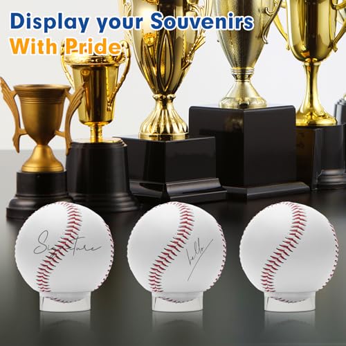 100 Pcs Baseball Holder Ring Stand 0.6/1.22 Inch Round Acrylic Stands, Small Display Stand Ring Clear Sphere Holder for Small Balls, Baseball, Golf Ball, Crystal Ball, Egg Stand, Marble, Softball - size: Stand: 0.6 1.22 in-100 pcs