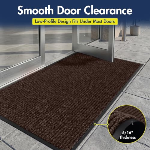 Notrax 109 Industrial Door Mat, 3' x 6' Brown, Made in the USA - color: Brown, size: 3' x 6' (Rectangular)