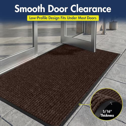Notrax 109 Industrial Door Mat, 3' x 6' Brown, Made in the USA - color: Brown, size: 3' x 6' (Rectangular)