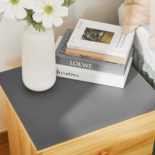 100% EVA Shelf Liner Waterproof Non Adhesive, 12" x 120", Grey - color: Gray, size: 12"W x 120"L