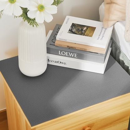 100% EVA Shelf Liner Waterproof Non Adhesive, 12" x 240", Grey - color: Gray, size: 12"W x 240"L