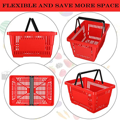 20 Pcs Bulk Shopping Baskets with Handles, Red - color: Red
