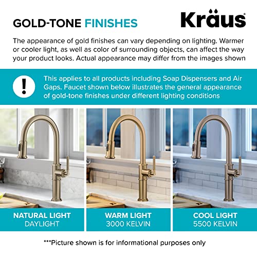 KRAUS Kitchen Soap and Lotion Dispenser in Brushed Gold, KSD-43BG - color: Brushed Gold