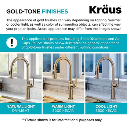 KRAUS Kitchen Soap and Lotion Dispenser in Brushed Gold, KSD-43BG - color: Brushed Gold