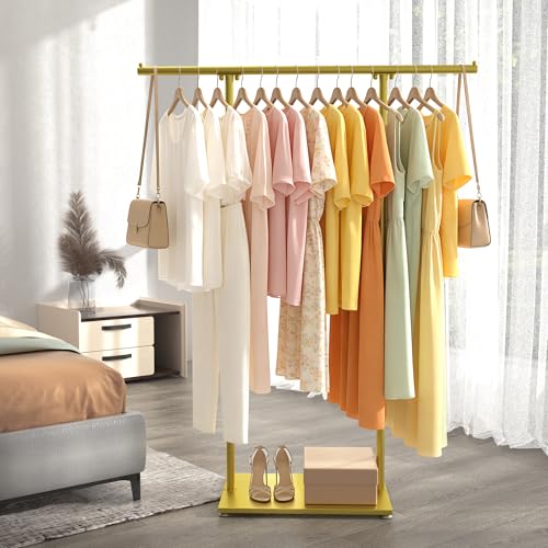 Gold Clothing Rack for Boutique, Gold Garment Rack (39.37×59.06in) - size: 39.37×62.9in