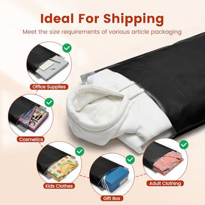 Metronic Poly Mailers 14x19 1000 Pack, Large Bulk Self Seal Shipping Bags - color: Black, size: 14.5x19 1000PC