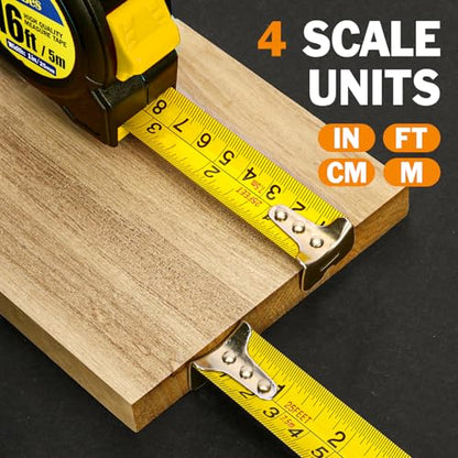 Tape Measure 16 ft, 8 Pack Bulk Easy Read Measurement Tape, Self-Locking Measuring Tape Retractable 16 FT by 1 in - color: 8 Pack