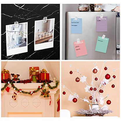 20 Pieces Self Adhesive Clips, Tapestry Sticky Wall Photo Poster Clips - color: Clear