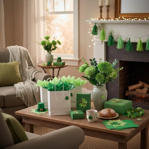 500 Sheets Green Tissue Paper Bulk 15 x 20 Inch for Football Game Day Gifts - color: Green, size: 15 x 20 Inch, style: Classic
