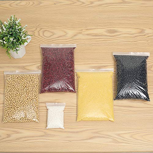 18" x 21" Large Thick 4 Mil Clear Zip Storage Bags Heavy-Duty Plastic Reclosable Zip Seal Poly Lock Bag Durable Zipper Bags - color: Transparent, size: 18" x 21"
