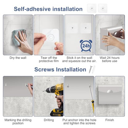 Sanitary Napkin Disposal Receptacle,9.4x7.8x3.5 inches Silver - color: Silver