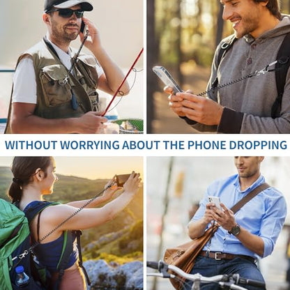 Doormoon Phone Tether Anti Theft, Phone Lanyard With Heavy Duty Carabiner - color: Tpublack