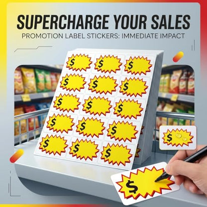 300 Pcs Garage Sale Stickers, 2"x3" Garage Sale Signs, Removable Adhesive Yard Sale Price Tag Stickers Labels with Blank Space to Write Pricing - size: 300 Pcs