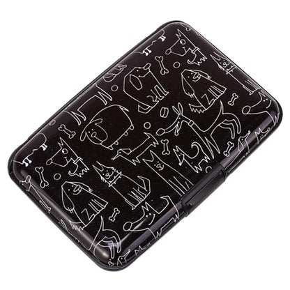 ELFISH Mini RFID Aluminum Wallet Credit Cards Holder Business Card Case Metal ID Case for Men Women (Animal) - color: Animal