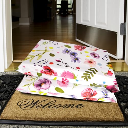 Poly Mailers 6x9 Inch, 100 Pack, Flower Self-Seal Shipping Bags - color: Bud, size: 6x9 Inch 100 Pcs