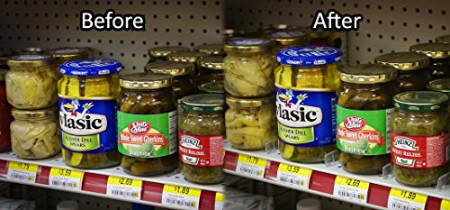 Clear Plastic Gondola Shelf Dividers, Universal Fits All Gondola Shelving up to 16" D - 10 Pack - size: 10 Pack