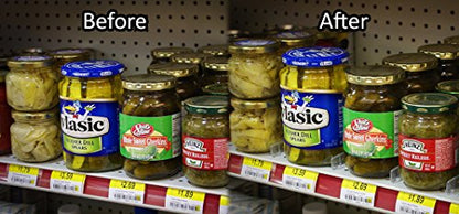 Clear Plastic Gondola Shelf Dividers, Universal Fits All Gondola Shelving up to 16" D - 100 Pack - size: 100 Pack
