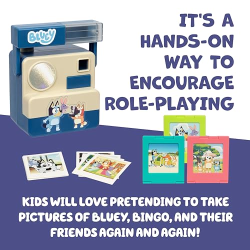 Bluey Chikit Chikit Pretend Camera, 10 Photo Cards, Role Play - style: Chikit Chikit Pretend Camera