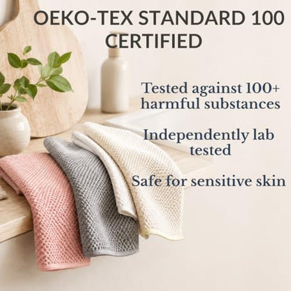 Solyra Non-Toxic Microfiber Kitchen Cleaning Cloths, 6 Pack, 12 x 12 in