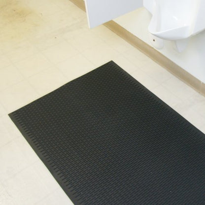 Rubber-Cal 03-161-BK-W-304"Safe-Grip" Slip-Resistant Traction Mats, 34" x 4' x 1/4", Black Rubber Runner - color: Black, size: 34" x 4ft
