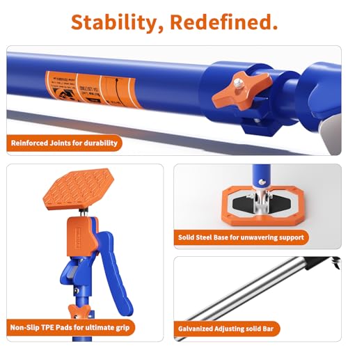 4PK Cabinet Jack, 54-115 inch Adjustable Support Pole - size: 54"-115" 4PK