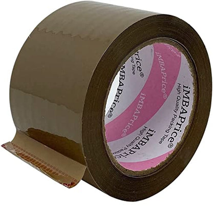 iMBAPrice 3-inches Shipping Packaging Tape - 1 Box of Premium (24 Roll of 110 Yards) 24 x 330 Feet Long 3" Wide Heavy Duty Brown Moving Packing Tape - style: 24 Rolls / 3" Wide (Brown)