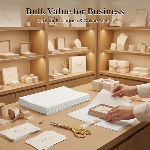 Koogel 330 Sheets White Tissue Paper, 14 X 10 inches Tissue Paper Bulk - color: White