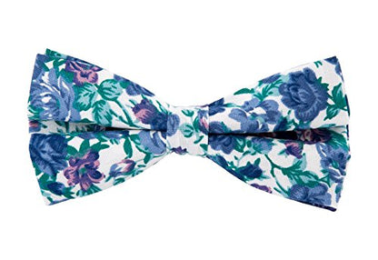 LEVAO Men's Cotton Floral Printing Bow Tie - color: Cb0127