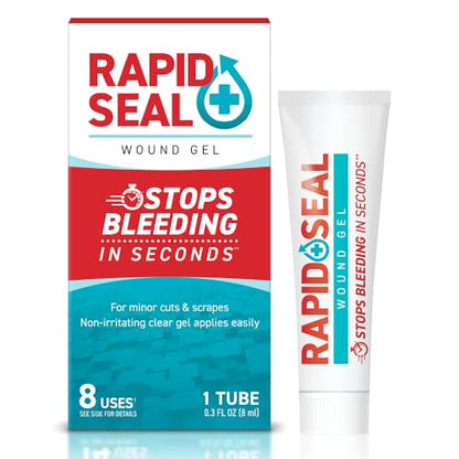 Rapid-Seal Hemostatic Wound Gel, 1 Tube, Stops Bleeding in Seconds - size: 1 Tube (0.5 Fl Oz)