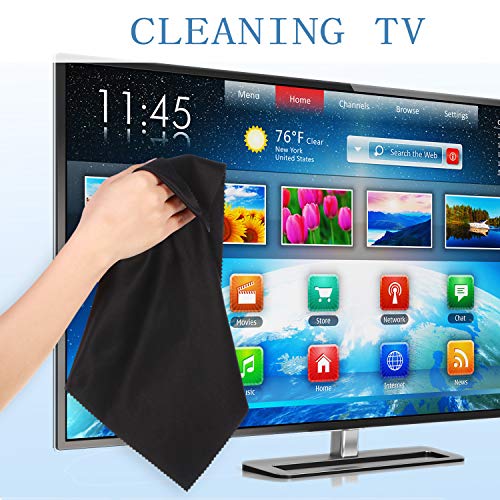 Frienda 12 Pack Microfiber Cleaning Cloth,Black - color: Black