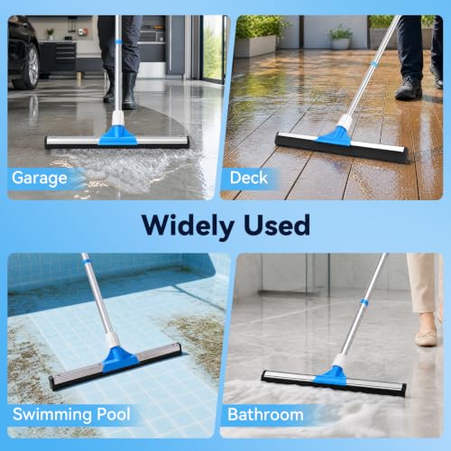 YONILL Floor Squeegee for Concrete and Tile Floor with 50" Long Handle
