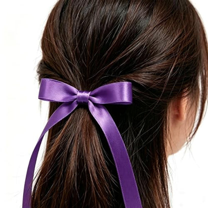 3/4 Inch Purple Satin Ribbon 50 Yards Single Face Polyester - color: Purple, size: 3/4 inch