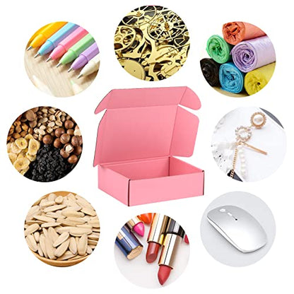 6x4x4 inch Pink Shipping Boxes for Small Business- Set of 25 - color: Pink, size: 6x4x4