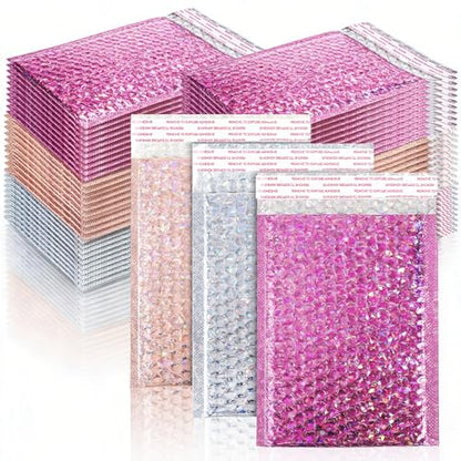ZAVOOS 60 Pack Holographic Bubble Mailers, 6 x 9.5 Inch