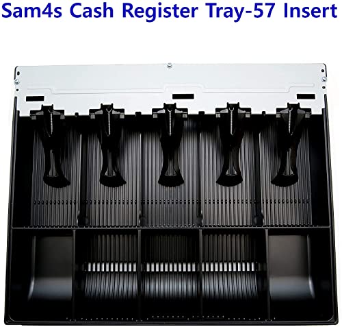 HK SYSTEMS SAM4S Cash Drawer Insert Money Tray 57, 5 Bills and 5 Coins, Compatible with Sam4s ER-5200, ER-5240, ER-5215, ER-380, ER-350, ER-520, ER-530, ER-650, ER-900 Series, SPS-300 Series - size: Tray-57